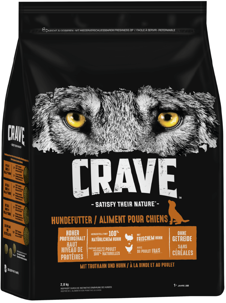 CRAVE Hunde-Trockenfutter Adult mit Truthahn und Huhn